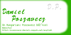 daniel poszavecz business card